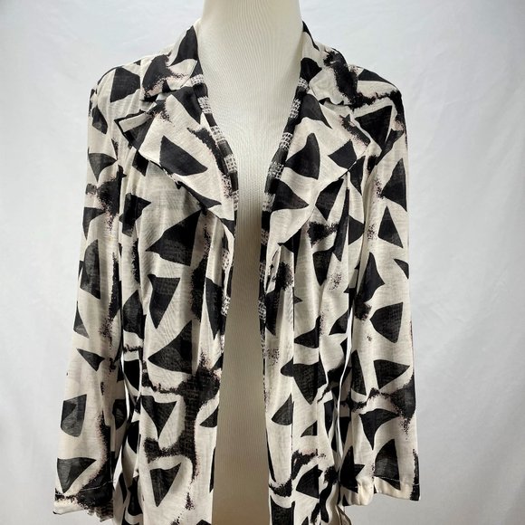 NWT The Queen Silk Blend Jacket Sz XL Lightweight Mixed Design New W/ Tags Plus - Picture 3 of 12